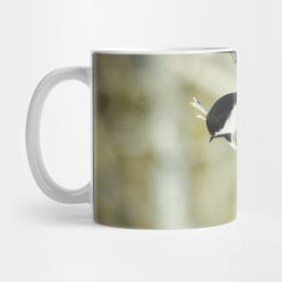 Vintage style photograph of a chickadee Mug